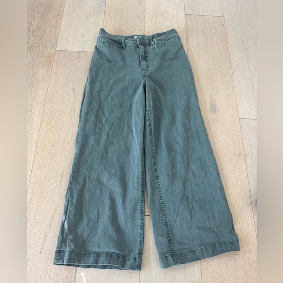 Anthropologie unpublished Gemma Wide-leg Mod Sailor Pants seawater Size 28 - Picture 6 of 12